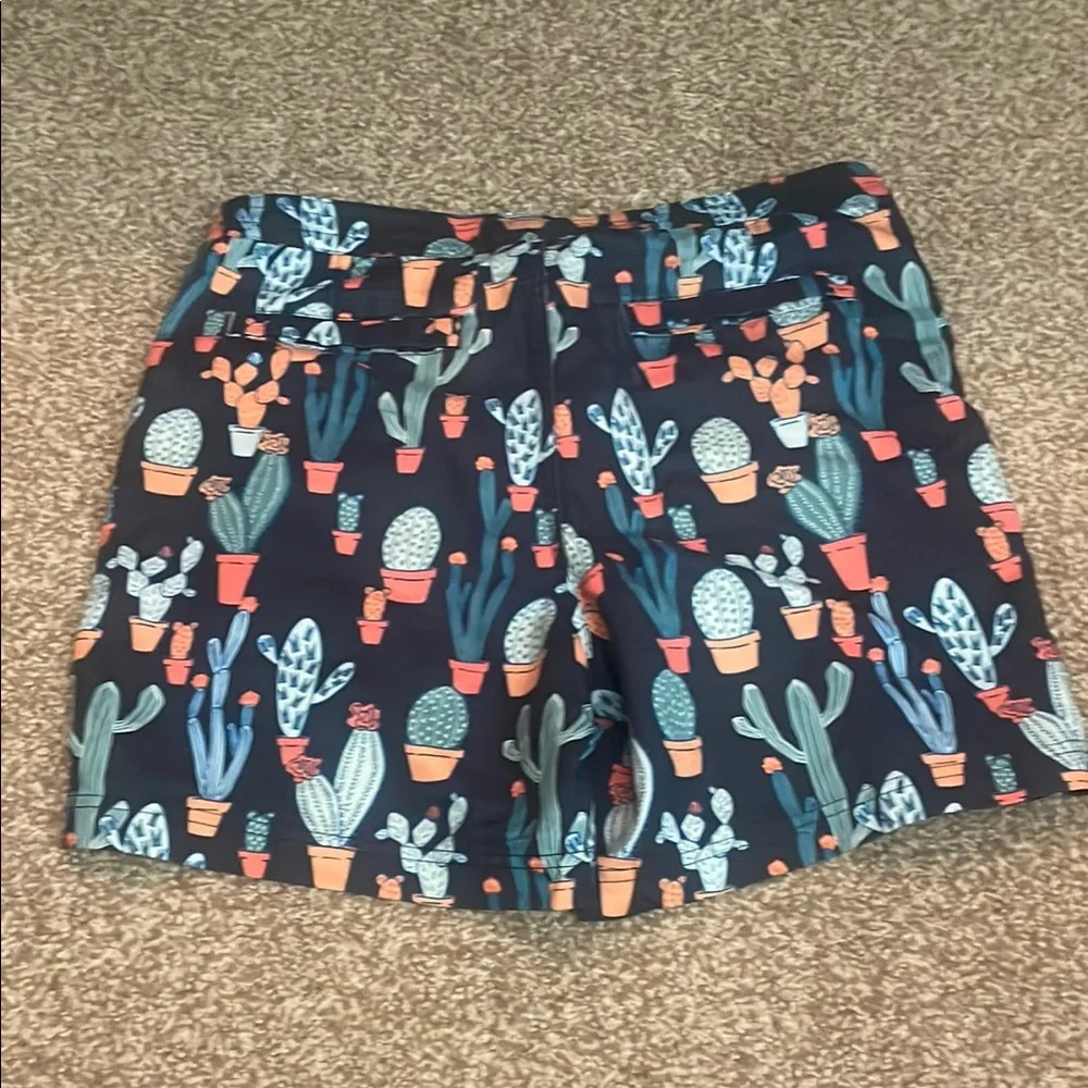 Penguin Cactus Print Men's Swim Shorts